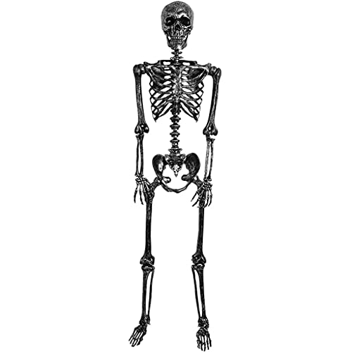 Esqueleto Halloween Accesorios De Decoración De Esqueleto Negro De Simulación De Casa Embrujada,Decoraciones Para Festivales,Carnavales Y Fiestas,Suministros De Miedo ( Color : A , Size : 59.8inches )