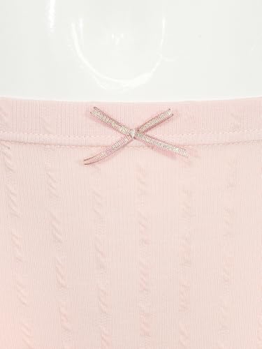 JEYPINMI Girl's Gymnastic Dance Undershorts Solid Color Yoga Active Shorts Hipster Underwear Bowknot Panties4