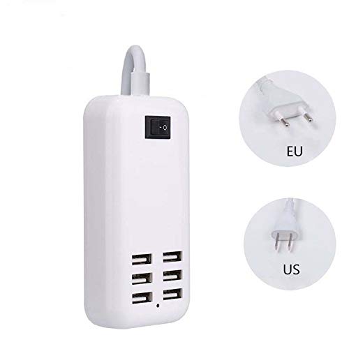 Smars ® Eu 3A Plug Wall Socket Dock Fast Charging Extension Power Adapter 20W For Cellular Phones, Cell Phone Tablet Good Usb Charger Hub 6 Ports - White (B07YSXSS62) Amazon Price History, Amazon Price Tracker