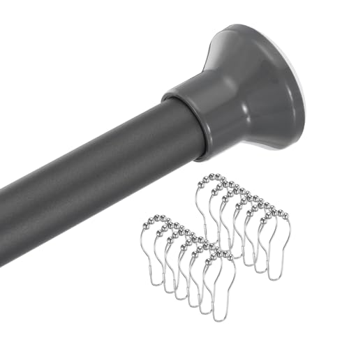 uxcell Spring Tension Shower Curtain Rod No Drilling Adjustable 43-79 Inch Non-Slip 1