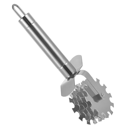 balacoo Batticarne Acciaio Ruote Inteneritore Carne Strumento Ergonomico per Manzo Maiale e Pollo Ammorbiditore e Antiscivolo per Cucina