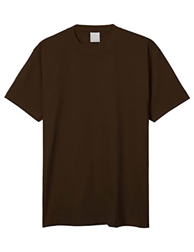 Hat And Beyond Mens Super Max Heavyweight Cotton T Shirt Solid Short Sleeve Tee S-5Xl (1Ks06_Brown/X-Large) #TOP13