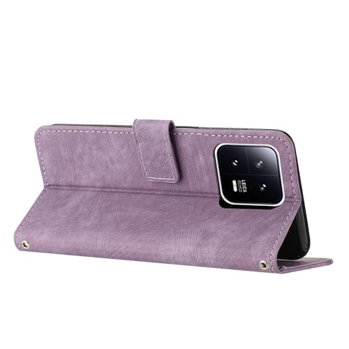 Étui de téléphone compatible avec Xiaomi 13 violet flip cover