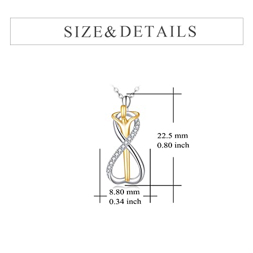 KECHO 14K Solid Gold Hug Necklace Anniversary Pendant Couple Jewelry Anniversary Valentines Day Birthday Gifts for Her Women4