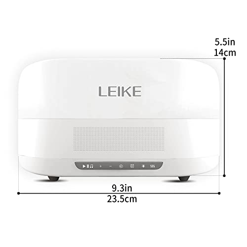 Leike 9" Flame Aromatherapy Diffuser Humidifier With Bluetooth Speaker, Led Time Display Digital Alarm Clocks For Bedrooms, 400Ml 7 Colors Flame Air Humidifiers Diffusers For Essential Oils Large Room #TOP6