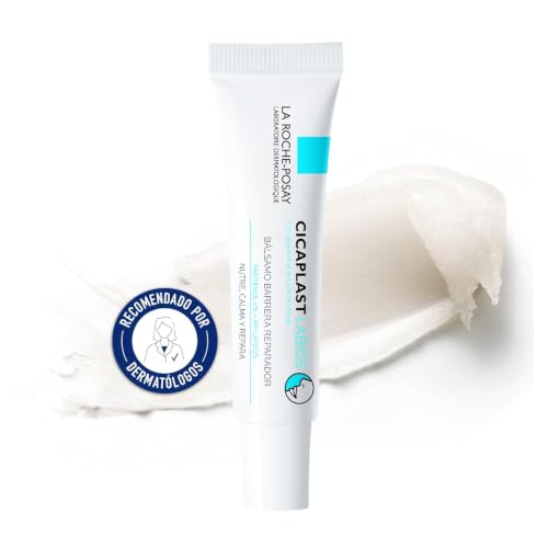 La Roche Posay Bálsamo de Labios, Reparador y Protector, Calma, Protege y Reconstruye, Fórmula Filmogénica con Pantenol, MP-Lipidos y Activos Relipidizantes, Cicaplast, 7,5 ml
