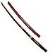 Handmade Japanese Shirasaya Samurai Katana Sharp Sword High Carbon Steel Blade (Damascus Steel, Red)