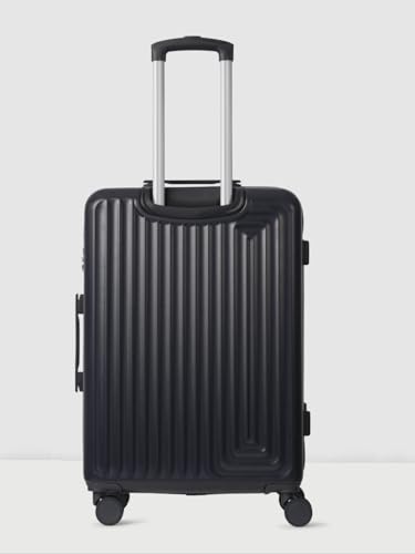 Image of Wiki Ripple Hard Shell Cabin Trolley Bag 55 cm by Wildcraft | Polycarbonate Carry-On Luggage with 8 Spinner Wheels, Combination Lock, Lightweight &Water Resistant Travel Suitcase|Light Grey Black