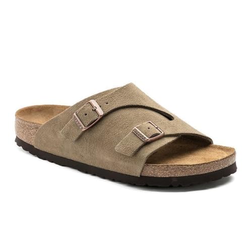 XUEMML Sandals Men Slide Adjustable Cork Footbed Comfort Orthotic Slippers With Arch Support Outdoor Summer Beach