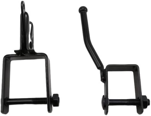 1 1/2" x 2" Square Hinge Steel Gravity Latch for Steel Gates (Powder Coated Black)