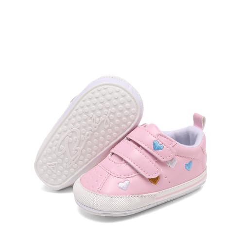 Image of Clowora Baby Boys Girls Shoes Non-Slip Rubber Sole Sneakers Infant First Walking Toddler Crib Shoes Newborn Loafers Flats.