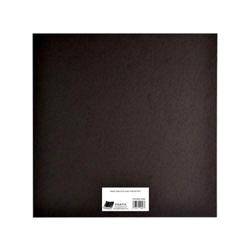 Grafix Medium Weight Chipboard Sheets 6X6 25/Pkg-Black, Paper, 6x6x0.06