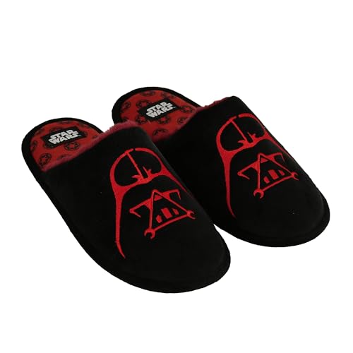 Elbenwald Star Wars – Pantuflas de peluche, paquete de 3 unidades, Darth Vader, Grogu, Stromtrooper multicolor, multicolor, 44/45 EU
