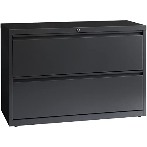 Lorell 2-Drawer Lateral File, Charcoal, 42 By 18-5/8 By 28-1/8-Inch #TOP27