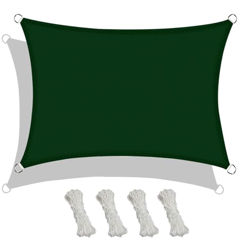 Evita el calor en tus plantas con la malla sombreadora rectangular verde oscuro 2