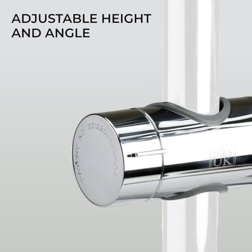 H&S Universal Shower Head Holder for Slide Bar - Adjustable Shower Holder Bracket Set w/Cylindrical Design - Powerful Replacement Shower Hose Clamp for Bathroom,Adjustable Slide Bar Showerhead Holder