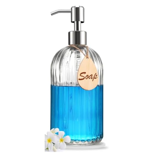 Soap Dispenser – Premium Quality – Large Size Hand & Dish Soap Dispenser – Rust Proof Stainless Steel Pump – Non Slip Pad Included – Ideal for Kitchen Dish Soap, Hand Soap, Essential Oil & Lotion