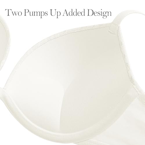 Image of Wingslove Women's Push Up Bra Deep V Plunge Underwire T-Shirt Bra Multiway 2 Cups Up