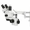 AmScope - 3.5X-90X Simul-Focal Stereo Zoom Microscope on Dual Arm Boom Stand with 144-LED Ring Light - SM-4TPZ-144