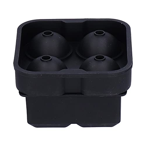 Molde de Hielo Silicona 2 Piezas 4 Rejillas Negro