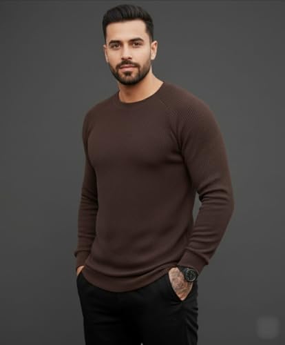 Generic Men's Full Sleeve Tie Dye Waffle Knit T-Shirt - Image 3