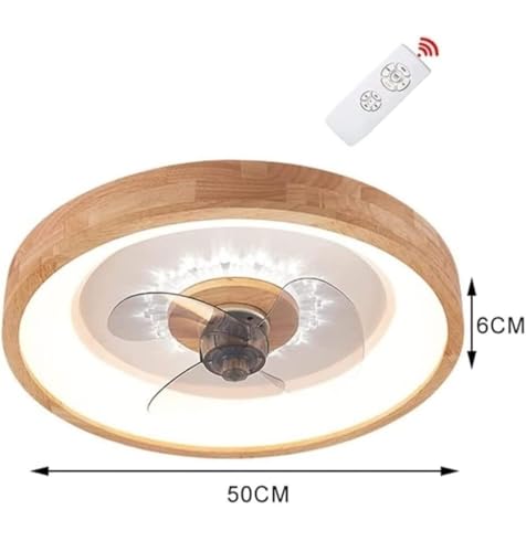 Ventilateur de plafond lumière télécommande LED pour éclairage salon chambre - 5
