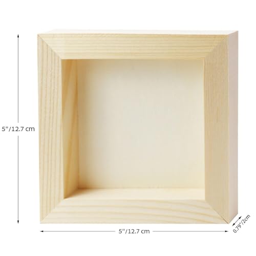FSWCCK 10 Pack 5 x 5 inch Wood Panel Boards, Unfinished Wood Canvas Panels for Crafts, Painting Canvas, DIY Art Projects, Pouring, Arts Use with Oils, Acrylics