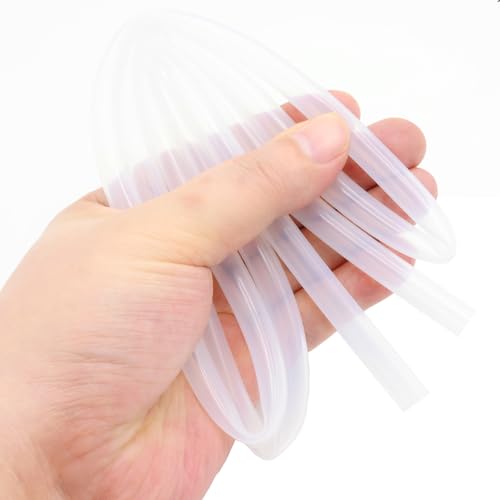 Silicone Tube 9/32"(7mm) ID x 3/8"(9mm) OD Clear Flexible Silicone Rubber Tubing Water Air Hose Pipe Transparent (3.3ft / 1m；7 x 9mm)