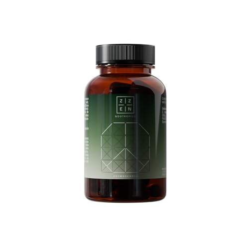ZZEN Calm Ashwagandha KSM-66 (550 mg) y Extracto de Azafrán (30 mg) – Nootrópico y Adaptógeno...