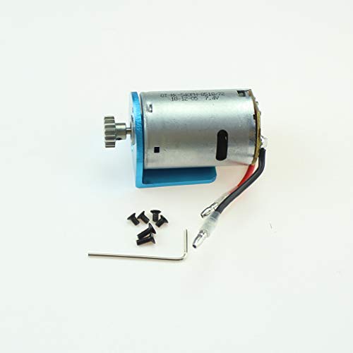 Image of KingVal Replacement 540 Motor with 17T Motor Gear and Motor Mount Combo RC Parts Compatible with WLtoys 12428 12423 12428-A 12428-B 12428-C RC Car