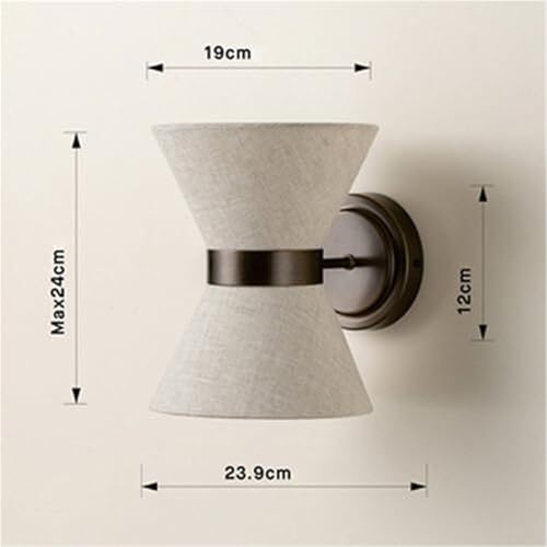 Aplique de pared retro japonés y lámpara rústica G9 de lino para decoración del hogar 5
