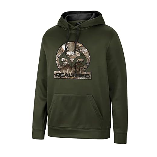 Realtree Men's Anter Logo EDGE Camo Midweight Super Soft Pullover Fleece Hoodies
