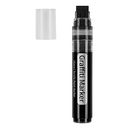 Dulcicasa アクリルペイントマーカーペン 磁器キャンバス石用 絵画アート DIYクラフト 落書き 黒色速乾性