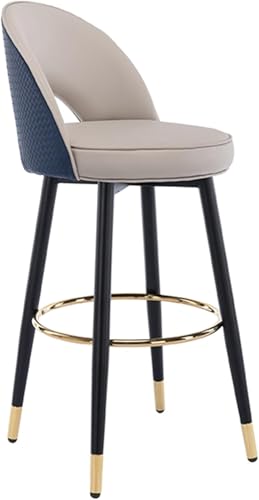 Tabourets de bar cuisine XJBTBA bleu 80cm chaises pivotantes cuir PU
