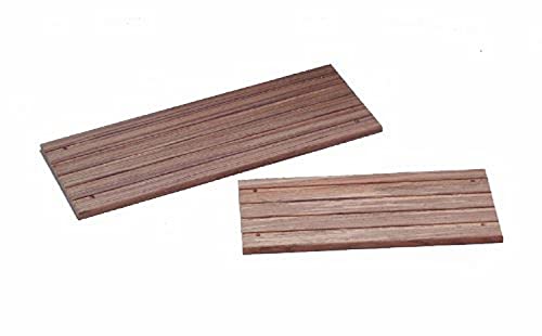 SeaTeak Wooden Deck Tread Steps 11.5"x4.75", 100% Solid Teak Wood, Helps Provide Traction, Pre-drilled, Perfect for Decks, Swim Platforms or Ladders