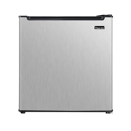Image of Magic Chef 1.7-cu. ft. Mini Fridge in Stainless Steel, Small Compact All Refrigerator with No Freezer for Bedroom, Apartment, Dorm Room, Office