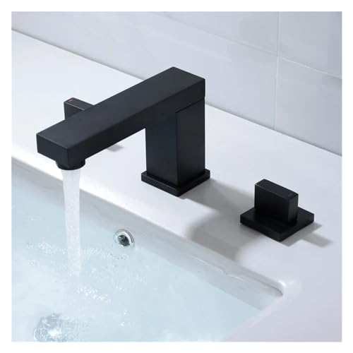Grifo de lavabo de baño ancho cuadrado para evitar salpicaduras 5