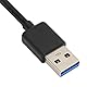 Externes USB 3.0 Gehäuse für 9,5 mm DVDRW/Combo/CD ROM, 5 Gbit/s High Speed, Ultraflaches DVD Laufwerksgehäuse für Laptop Desktop, WINDOWS/LINUX/OS System(Schwarz)