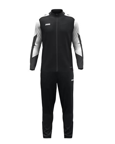 JAKO Unisex Polyesteranzug Dynamic, schwarz/weiß/anthrazit, M