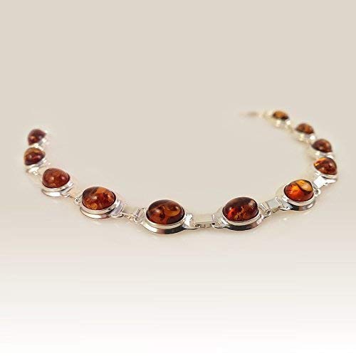 Amber Gemstone bracelets, 925 Sterling silver bracelet, Stone bracelet, Gift jewelry, jewelry packaging, 7,6 inch Length