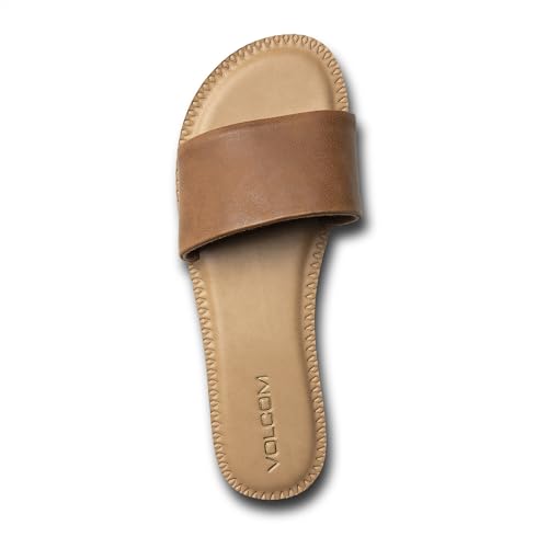 Volcom Women's Simple Synthetic Leather Strap Slide Sandal3