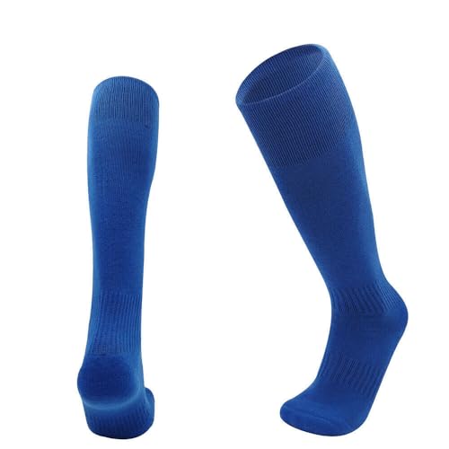 1 Pair Sports Blue Socks Soccer Baseball Softball All Athletic Knee High Stockings for Men