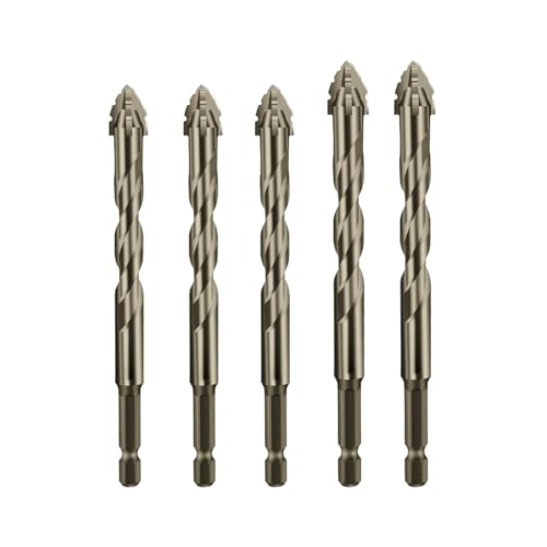 Vier Flötenübungen - Exzentrische Metalle Saw Bits, Hohe Härte Präzisionsbohrer, Professionelles Mehrzweck -Bohrkit | Ideal Für Betonzementfliesen Holzmetall -Heimarbeitshop Verwendung