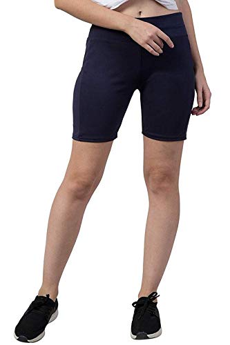 Polyster Navy Shorts for Girls/Women/Ladies - Single Piece-image-0