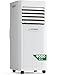 Climatiseur Mobile 9000 BTU, LEENON 4 en 1 Climatisation avec Déshumidificateur et Mode Sommeil, Clim Mobile Silencieuse, Kit Fenêtre Fourni, Télécommande, Minuterie 24H, usqu'à 35m² Maison Bureau