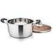 TeamFar Stock Pot 4qt, Stainless Steel Stock Soup Pasta Pot with Lid, Double Heatproof Handles, Non Toxic & Healthy, Easy Clean & Dishwasher Safe