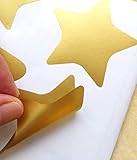 56 PCS Gold Foil Star Metallic Stickers Floor Decal Stickers Wall Stickers Party Decoration Gold Star