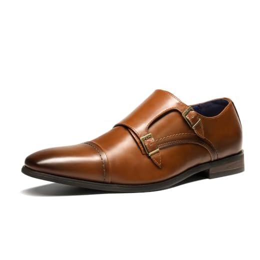 Bruno Marc Men's Dress Loafer Shoes Monk Strap Slip On Loafers Camel Size 11 M US Hutchingson_2