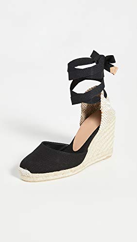 Image of Castaner Women's Carina Wedge Espadrilles, Black, 9 Medium US