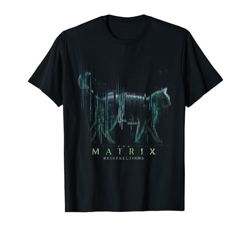 The Matrix 4 Techno Cat Camiseta, Hombre, Negro, XL